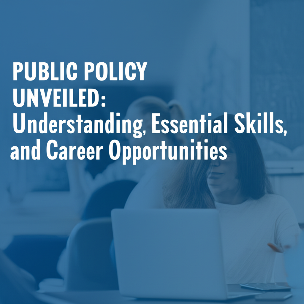 Public Policy Unveiled: Understanding, Essential Skills, and Career Opportunities
